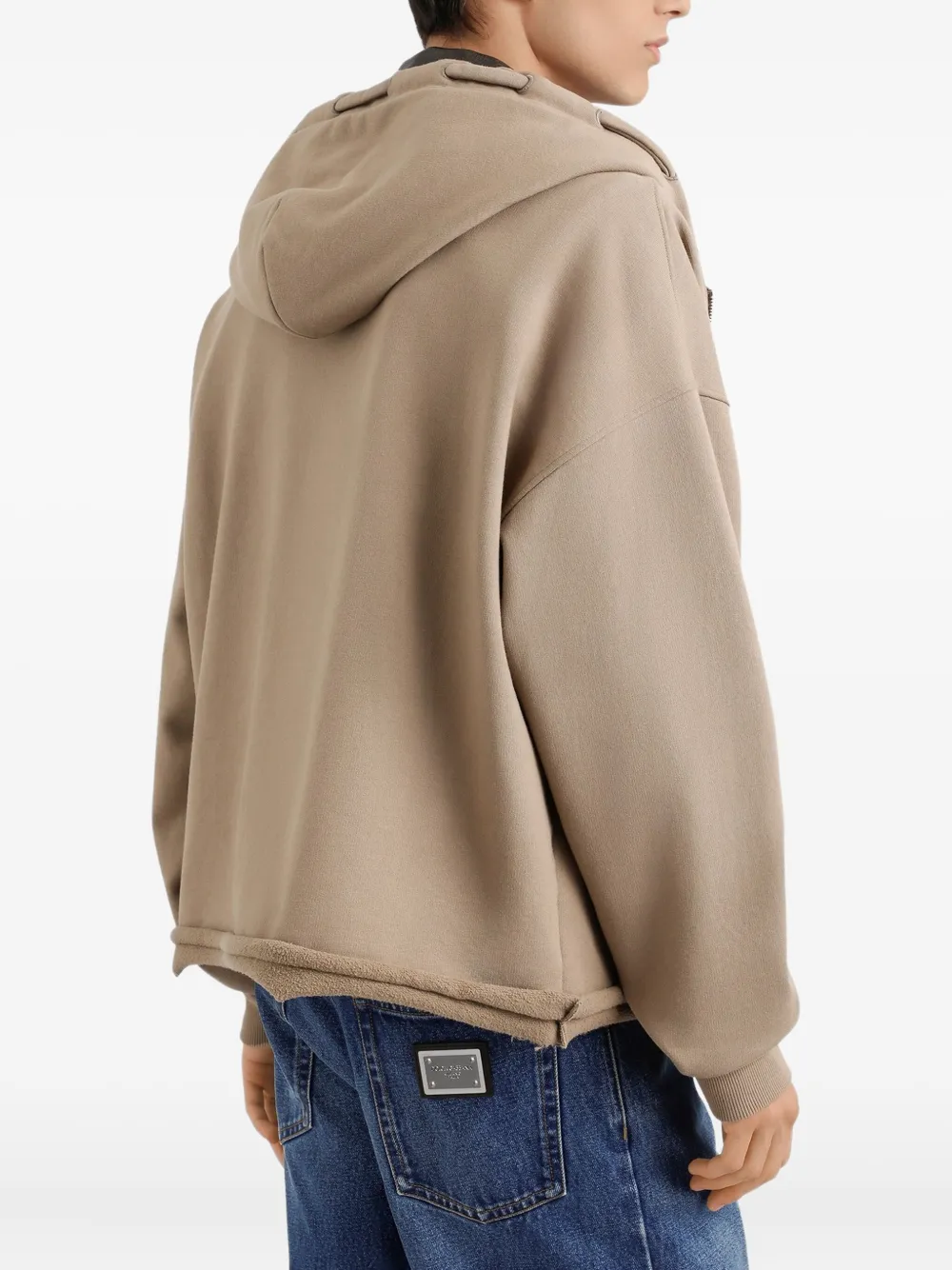 Dolce & Gabbana Hoodie met rits Beige