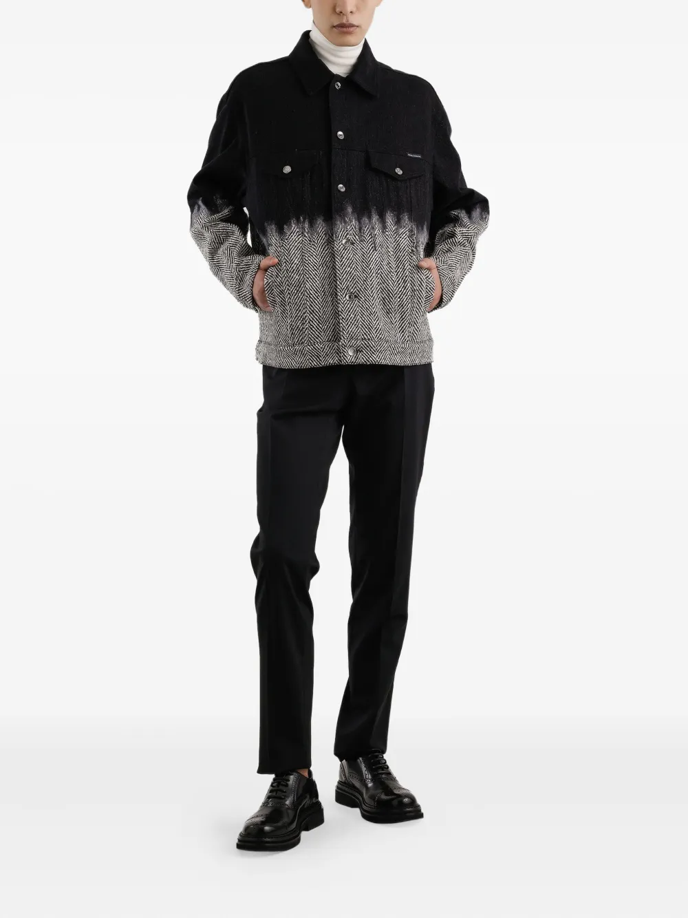 Dolce & Gabbana herringbone-pattern denim jacket | Denim Jackets | Image 2