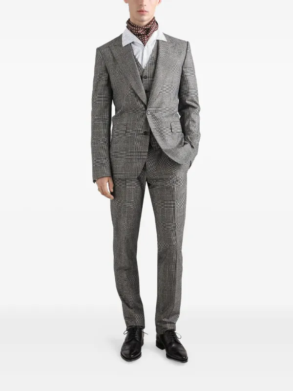 Dolce & Gabbana check-pattern three-piece Suit | Grey | FARFETCH