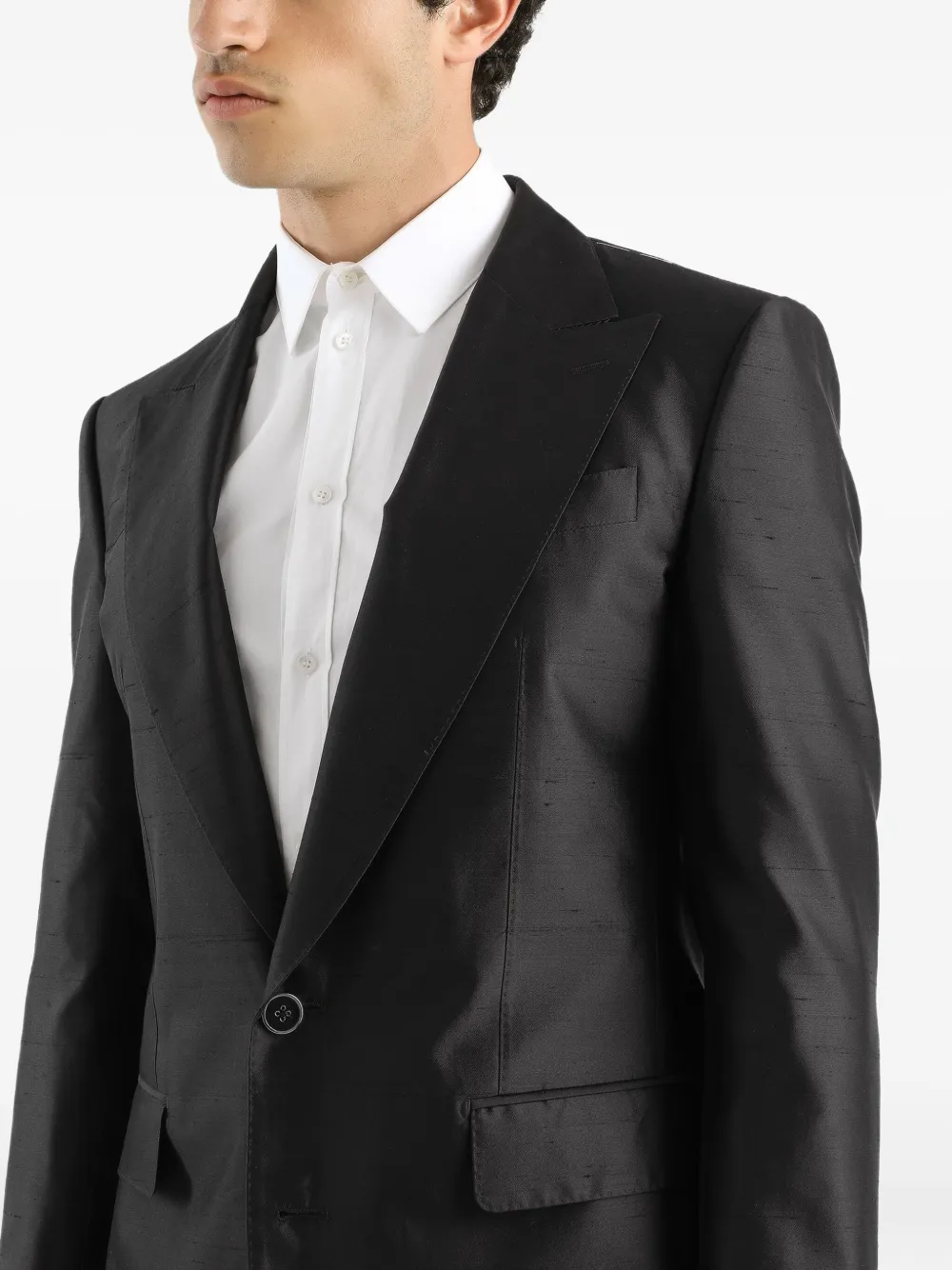 Dolce & Gabbana Pak met enkele rij knopen N0000 BLACK
