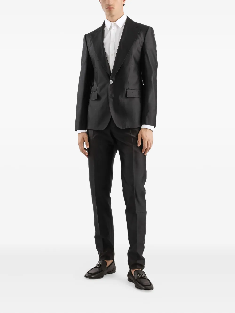 Dolce & Gabbana Pak met enkele rij knopen N0000 BLACK