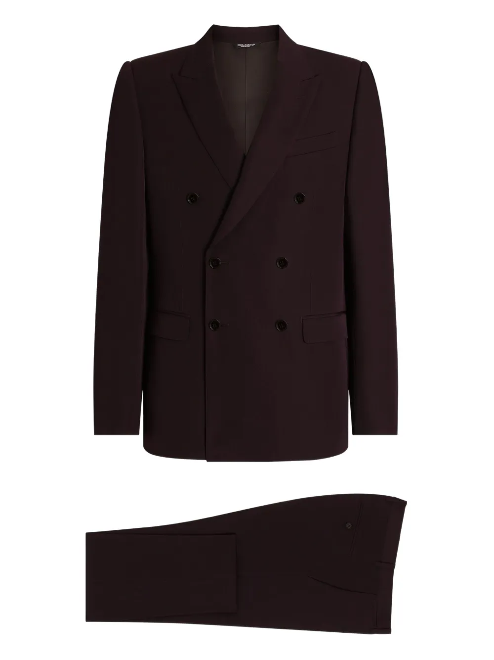 Dolce & Gabbana double-breasted wool suit | Brown | Image 1