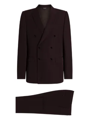 Dolce & Gabbana Martini-fit gold-button double-breasted Suit