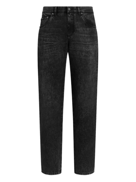 Dolce & Gabbana logo-plaque cotton jeans