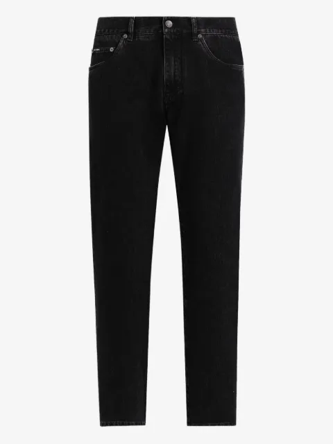 Dolce & Gabbana logo-plaque cotton jeans