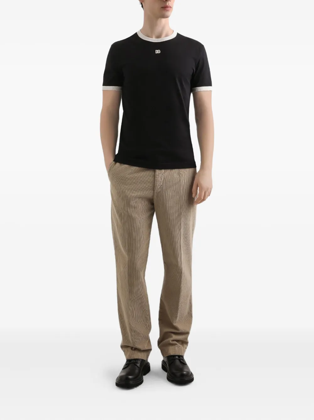 Dolce & Gabbana Ribfluwelen broek - Beige