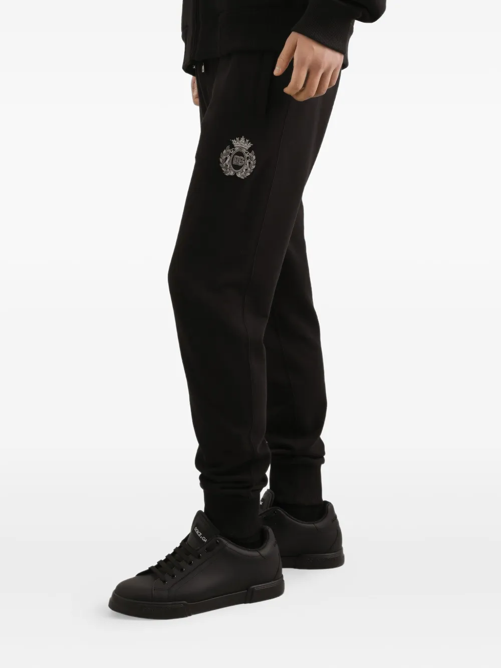 Dolce & Gabbana Trainingsbroek met geborduurd logo Zwart