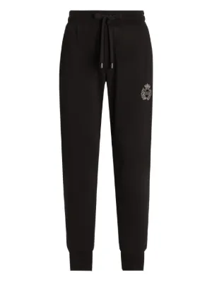 パンツ DOLCE&GABBANA Dolce & Gabbana crystal-embellished Cotton Track Pants | Black