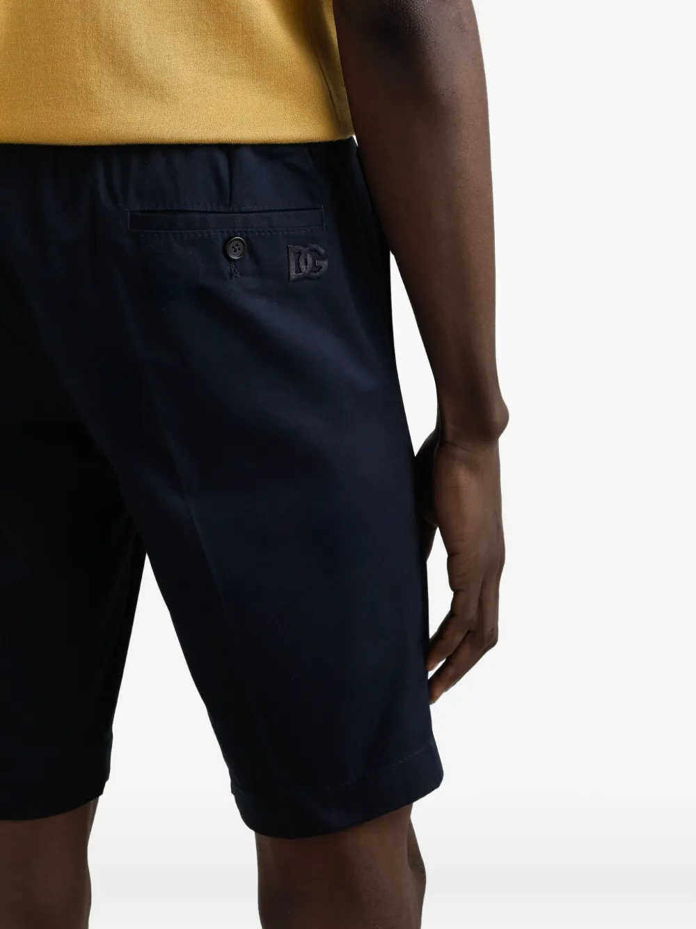 Dolce & Gabbana Bermuda shorts van stretch-katoen Blauw