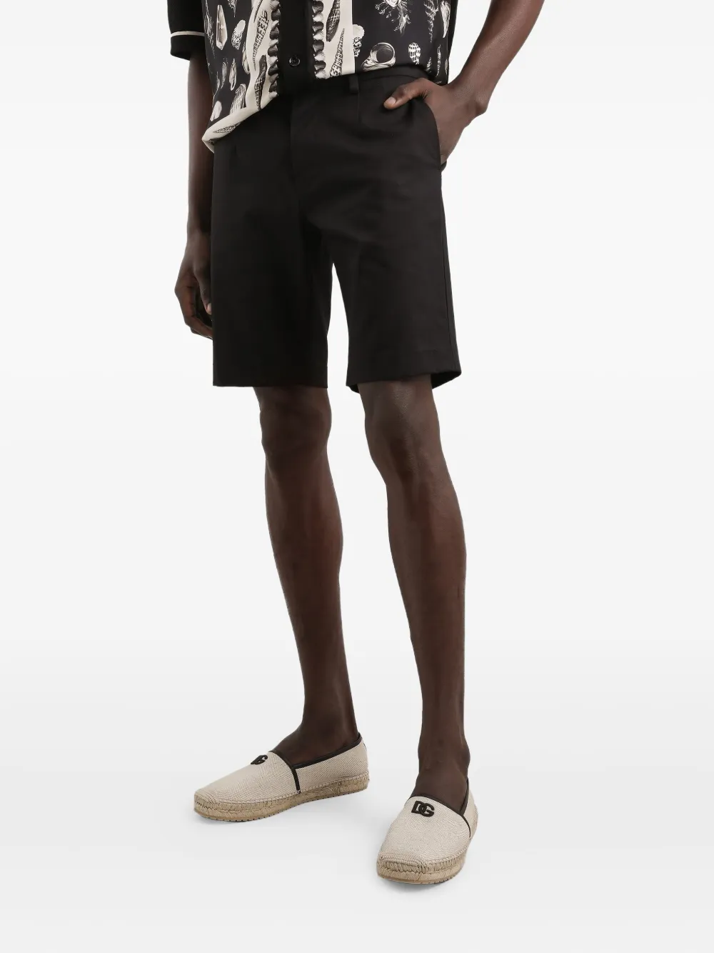 Dolce & Gabbana Bermuda shorts van stretch-katoen Zwart