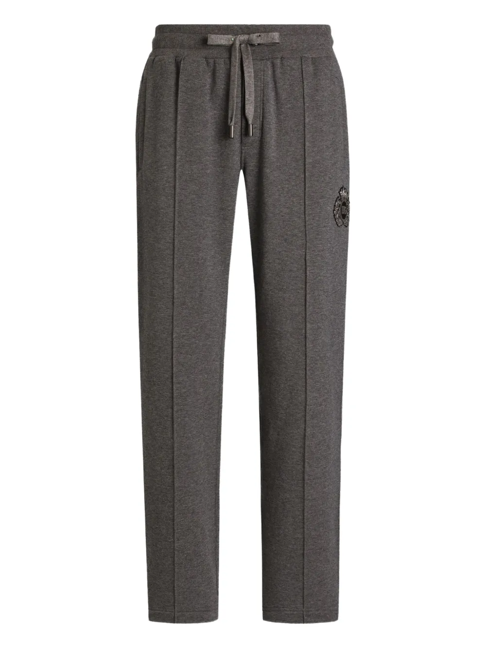 Dolce & Gabbana Logo-embroidered Side-stripe Track Pants In Gray