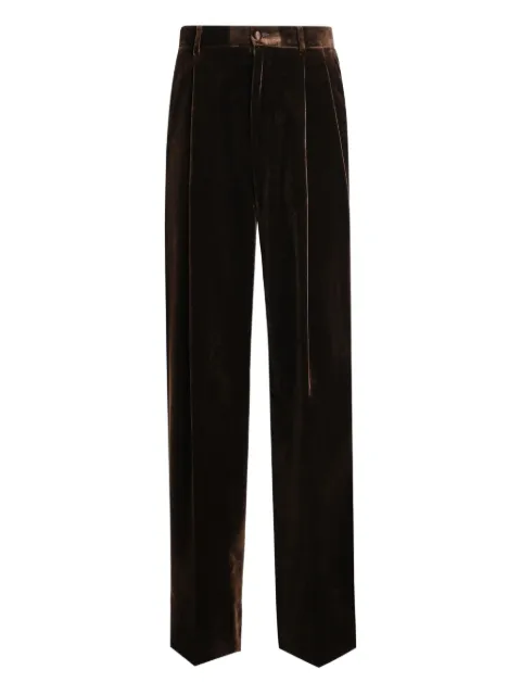 Dolce & Gabbana pleated velvet trousers