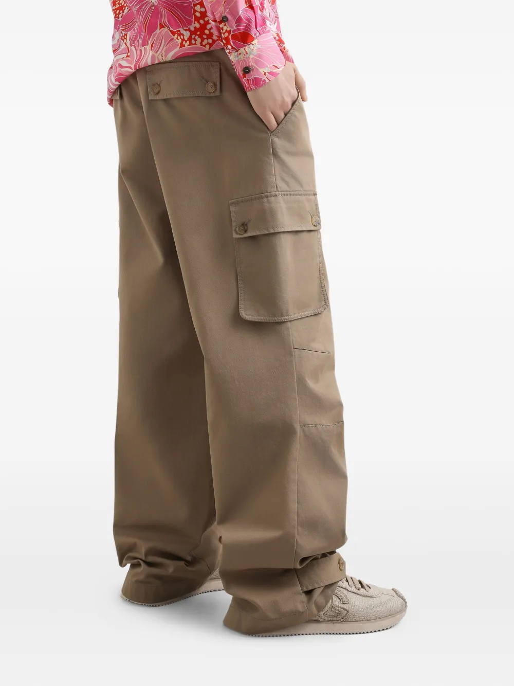 Dolce & Gabbana Cargo broek met verstelbare enkels Beige