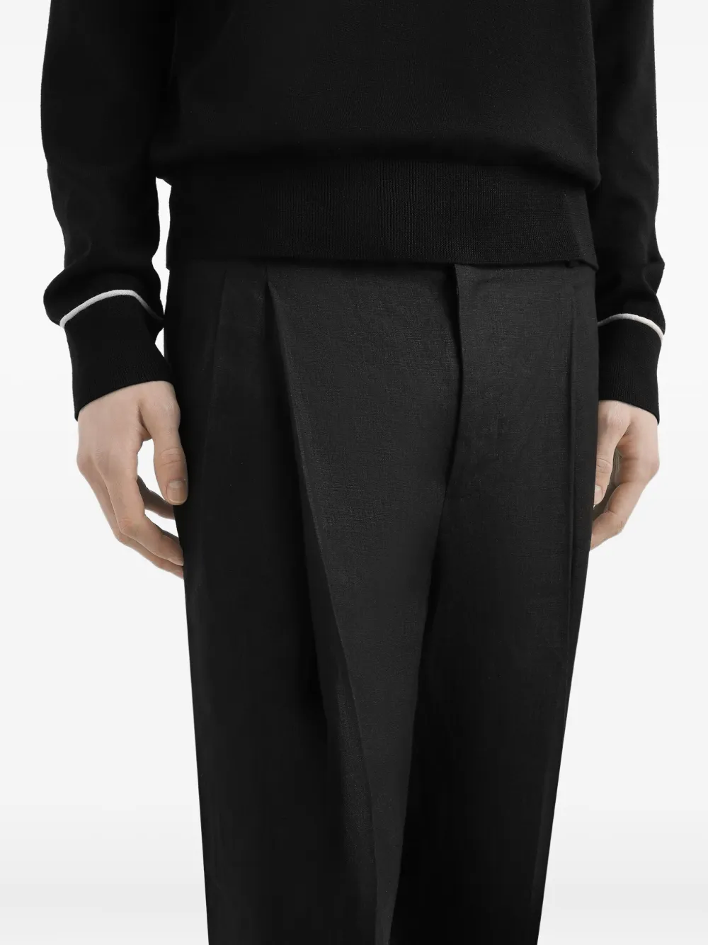 Dolce & Gabbana Linnen broek Zwart