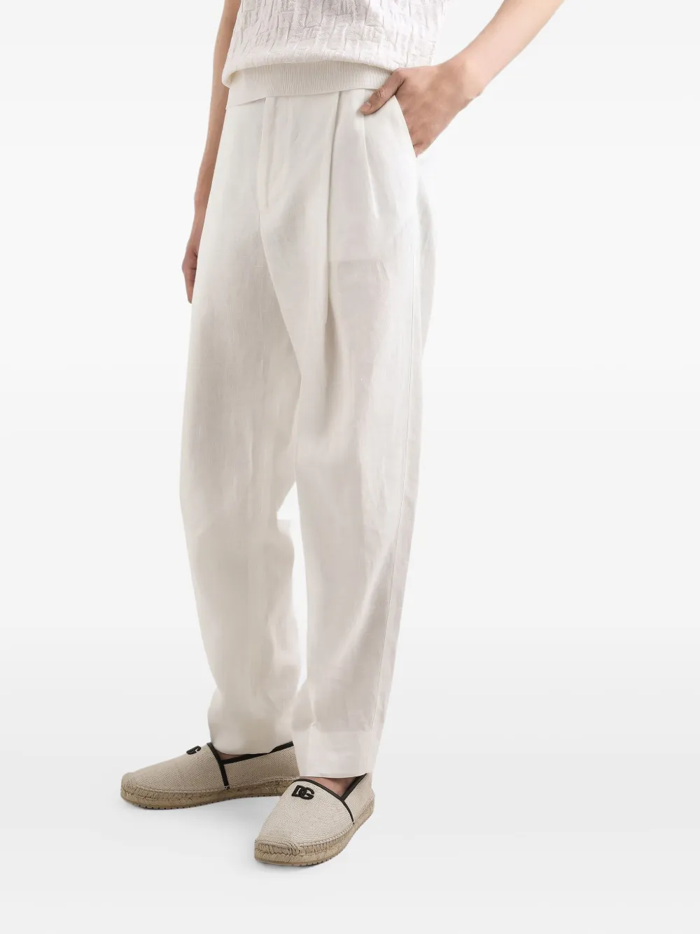 Dolce & Gabbana Linnen broek Wit