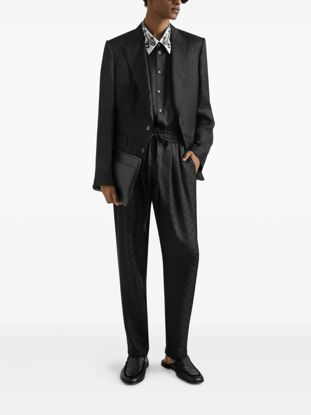 Dolce & Gabbana Broek met jacquard - Zwart