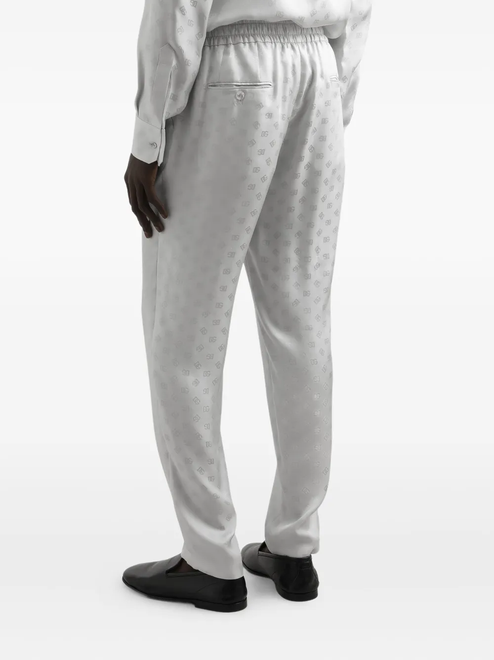 Dolce & Gabbana Broek met trekkoordtaille Grijs