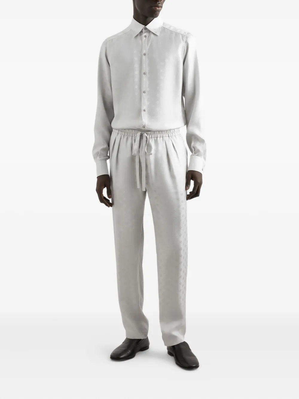 Dolce & Gabbana Broek met trekkoordtaille Grijs