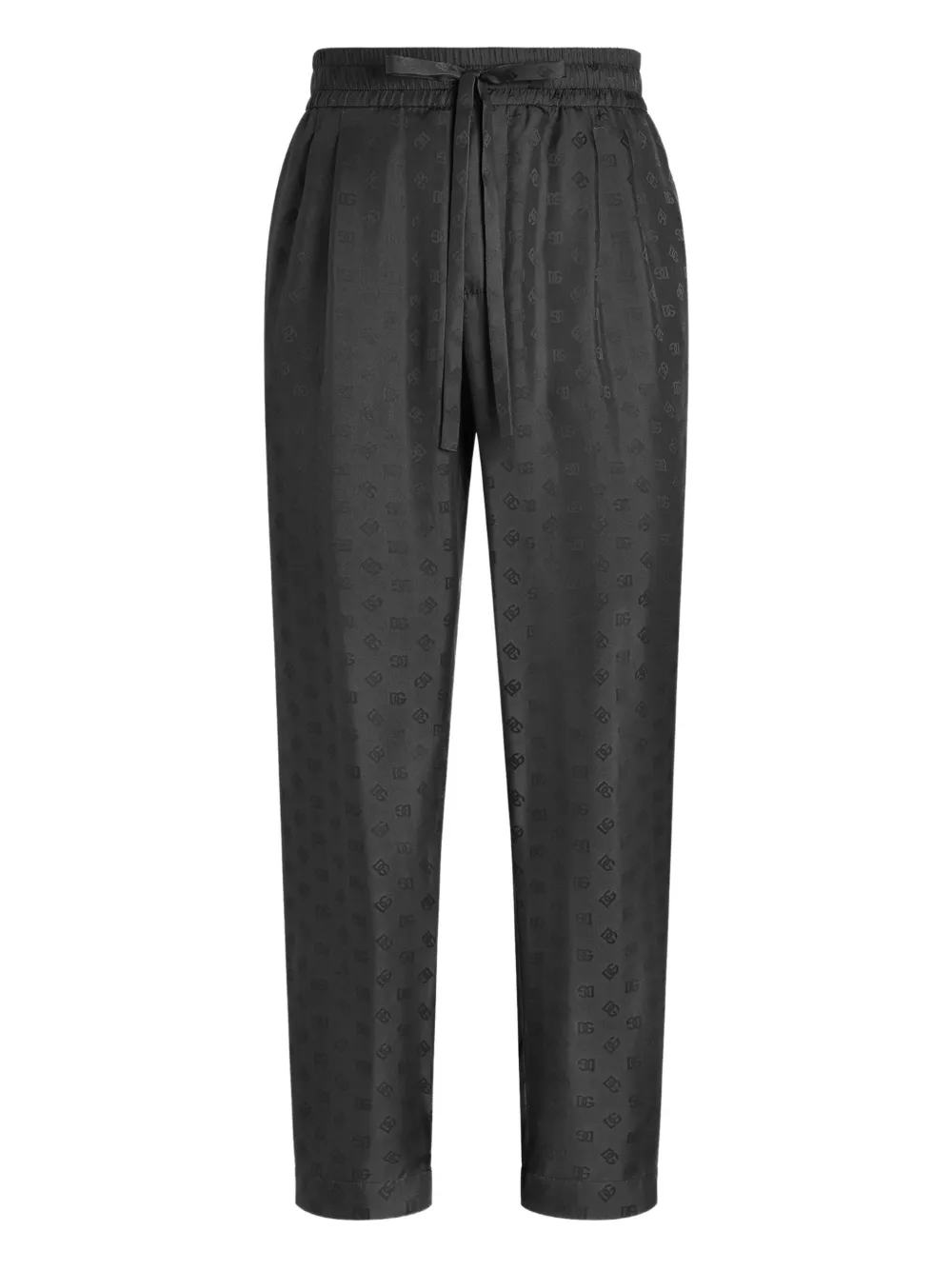 Dolce & Gabbana monogram-print drawstring trousers | Grey | Image 1