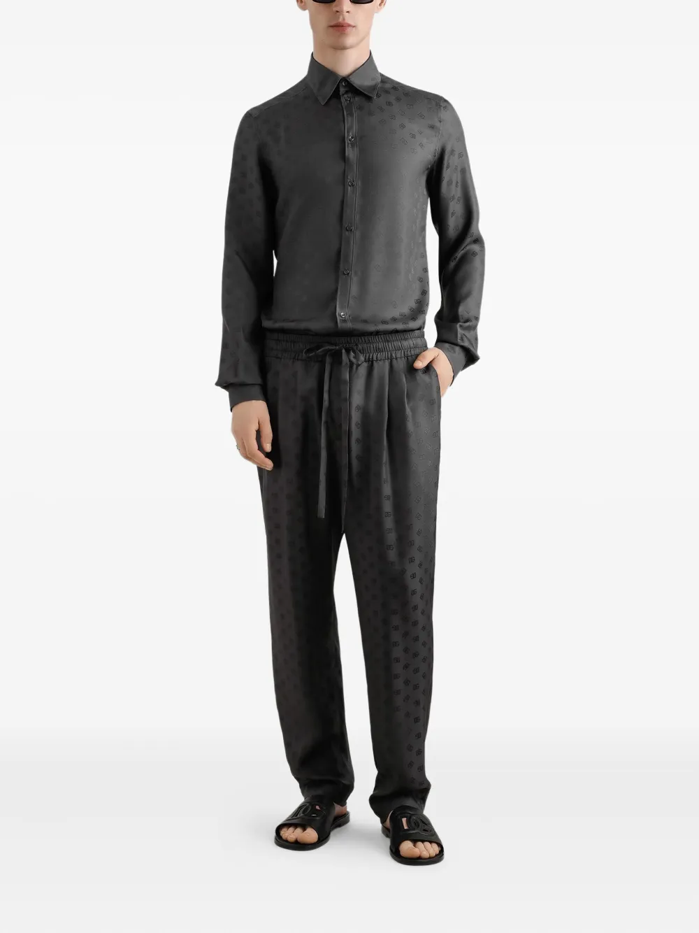 Dolce & Gabbana monogram-print drawstring trousers | Regular-Fit & Straight Leg Pants | Image 2