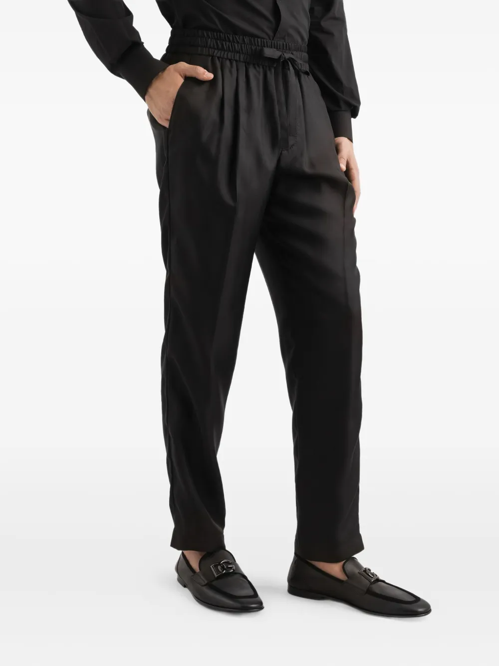 Dolce & Gabbana elasticated-waist trousers Zwart