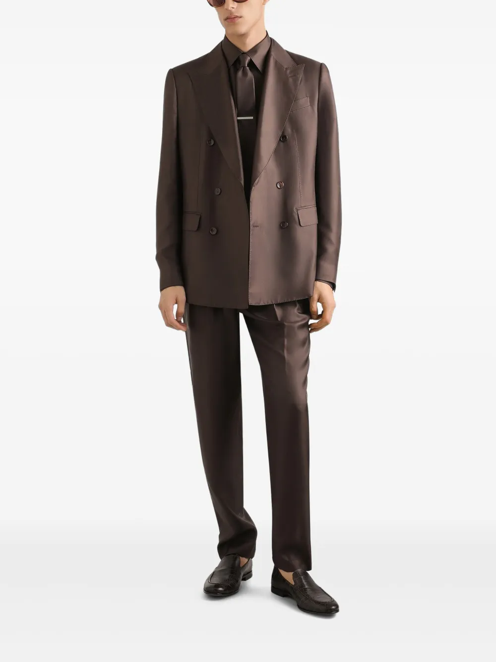 Dolce & Gabbana Zijden broek - Bruin