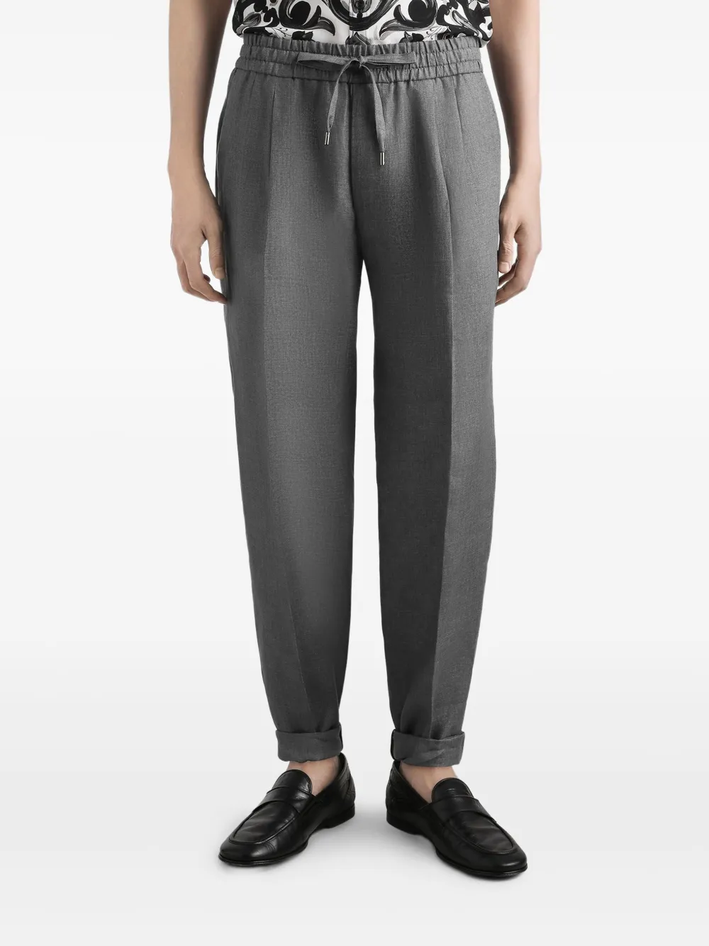 Dolce & Gabbana Washed Linen Canvas Jogging Trousers