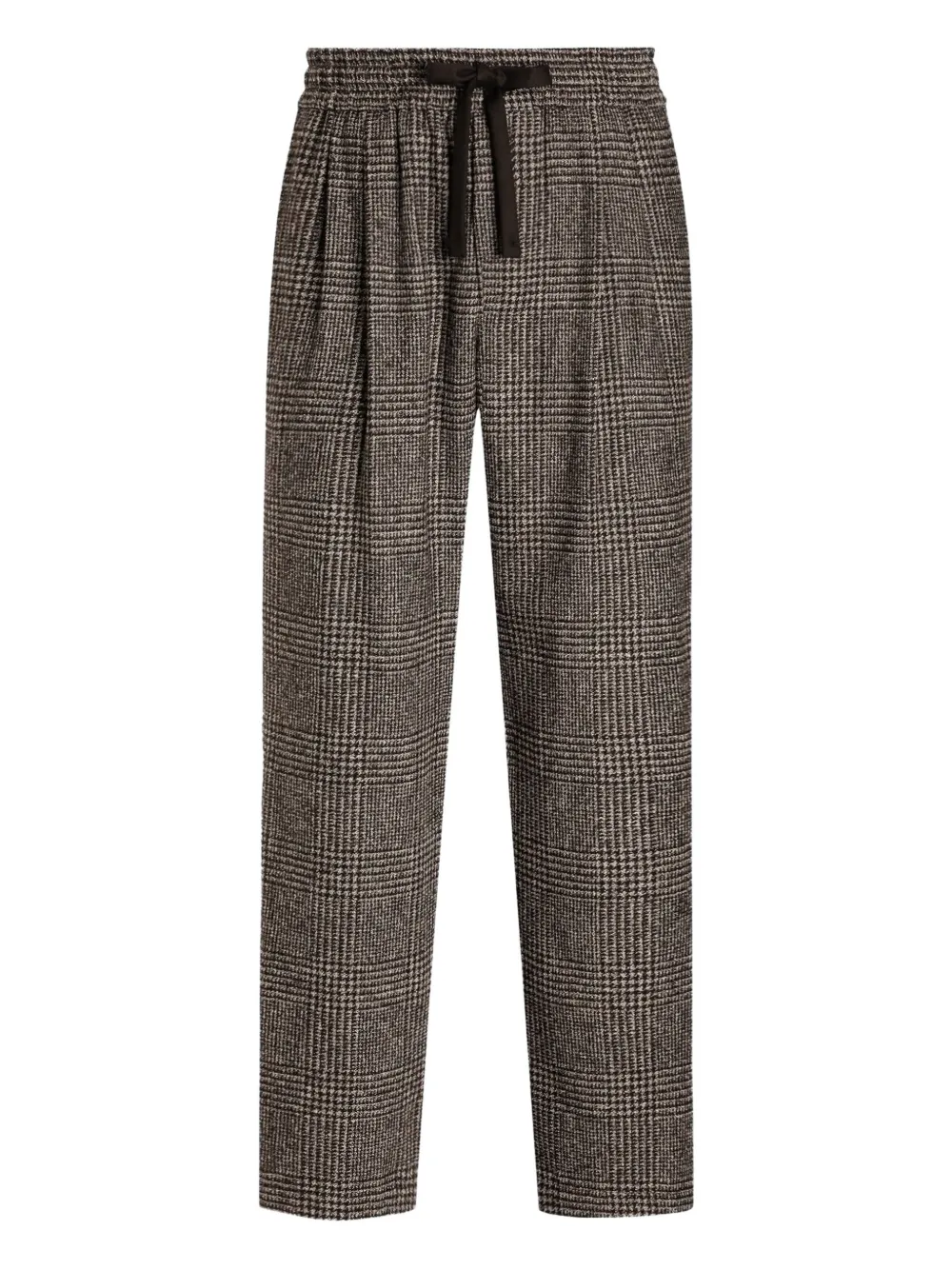 Dolce & Gabbana check-pattern pleated trousers | Brown | Image 1