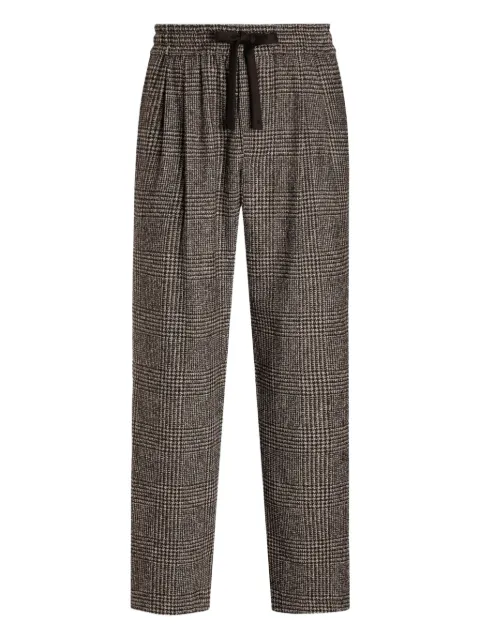 Dolce & Gabbana check-pattern pleated trousers