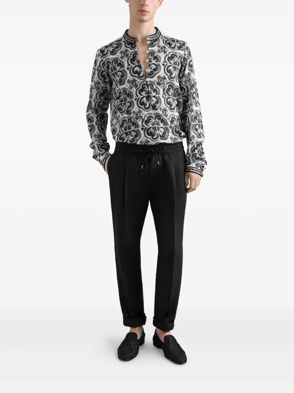 Dolce & Gabbana drawstring-waist pleated trousers | Tapered Pants | Image 2