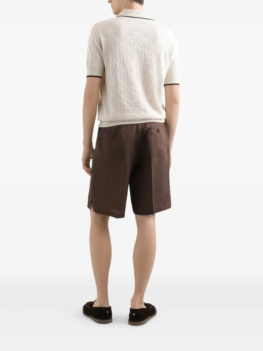 Dolce & Gabbana Bermuda shorts van linnenblend Bruin