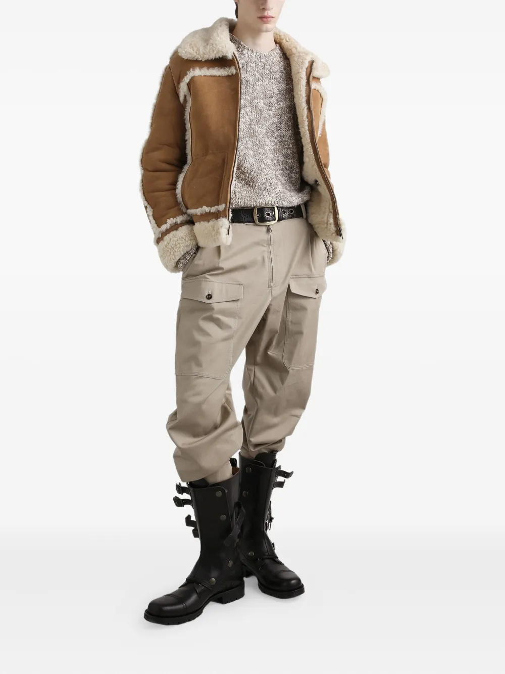 Dolce & Gabbana Broek met cargo zak - Beige