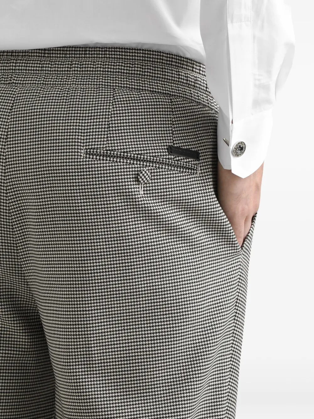 Dolce & Gabbana Broek met pied-de-poule print Grijs
