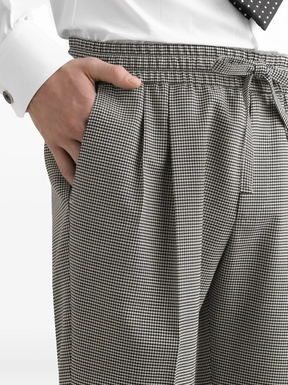 Dolce & Gabbana Broek met pied-de-poule print Grijs