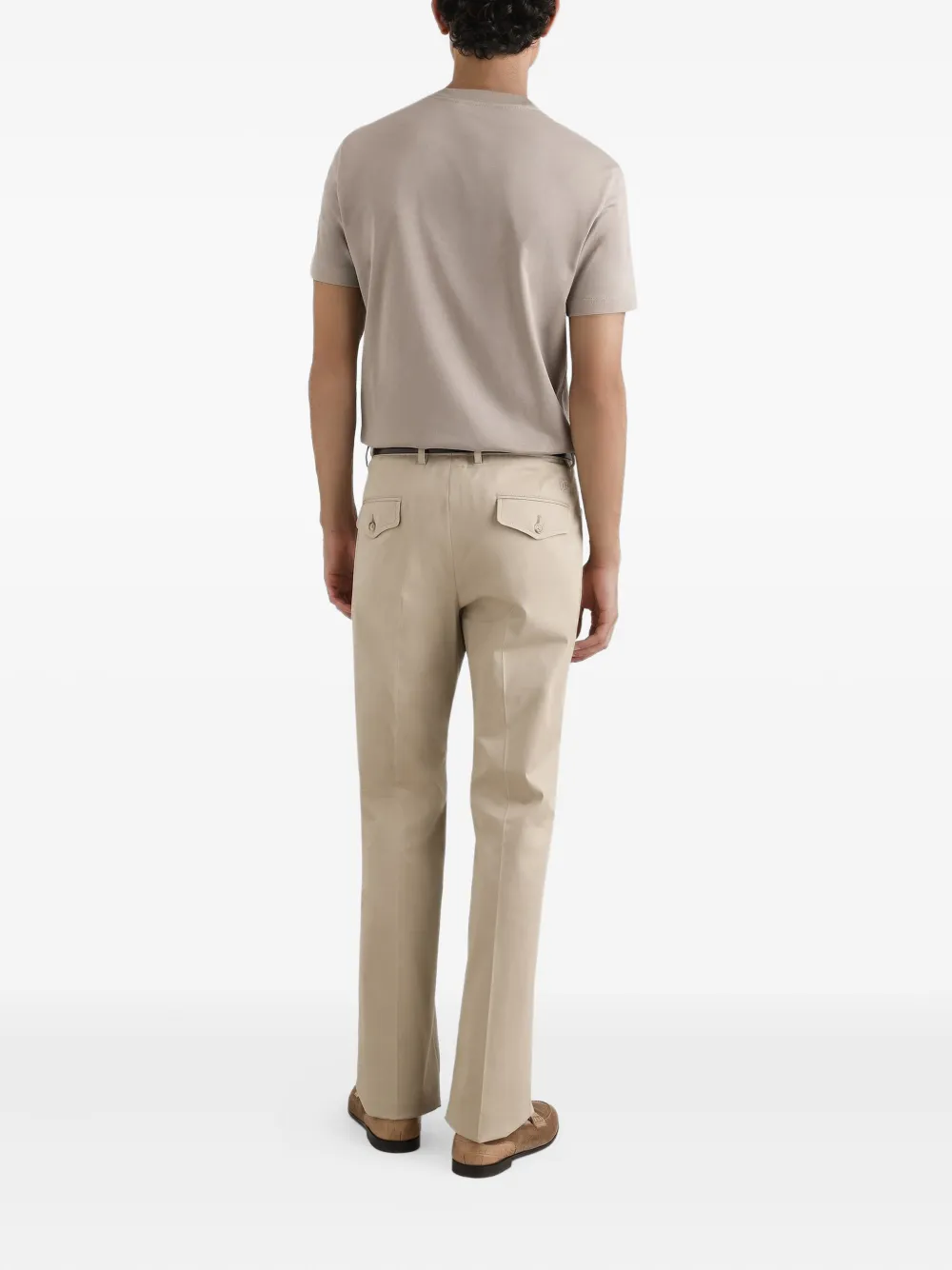 Dolce & Gabbana button-fastening pocket trousers Beige