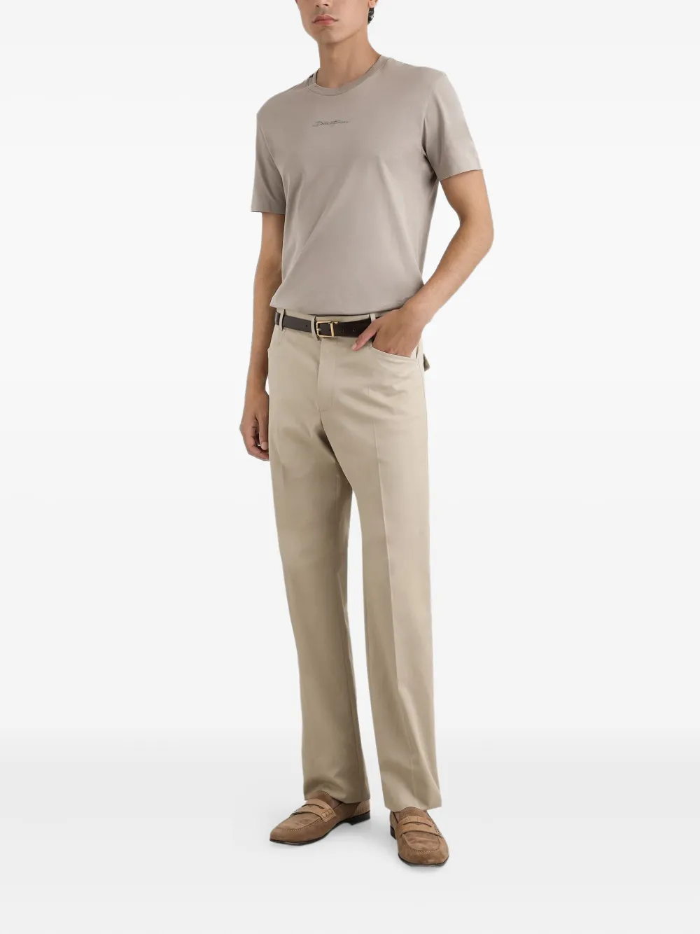 Dolce & Gabbana button-fastening pocket trousers Beige