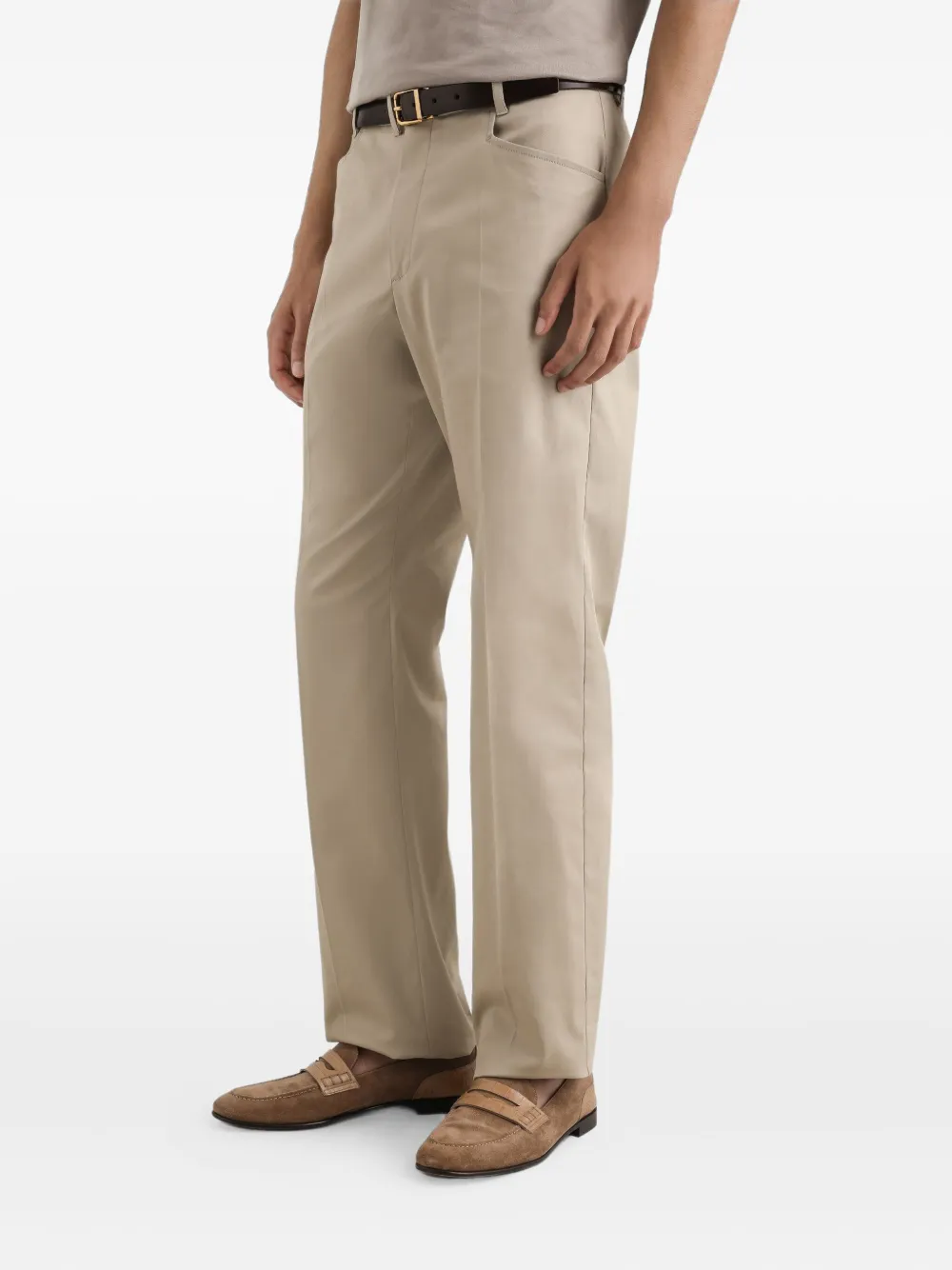 Dolce & Gabbana button-fastening pocket trousers Beige