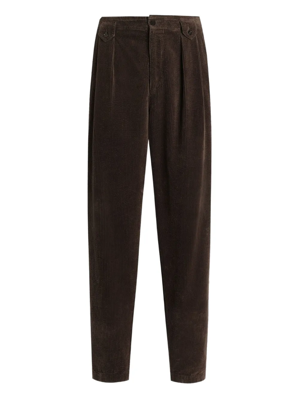 Dolce & Gabbana Ribfluwelen plooibroek Bruin
