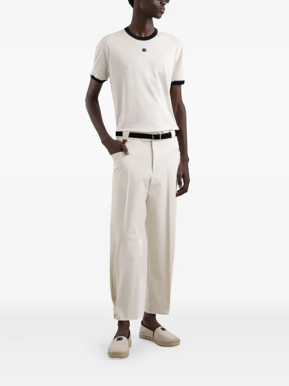 Dolce & Gabbana Broek met zak met ceintuur Beige