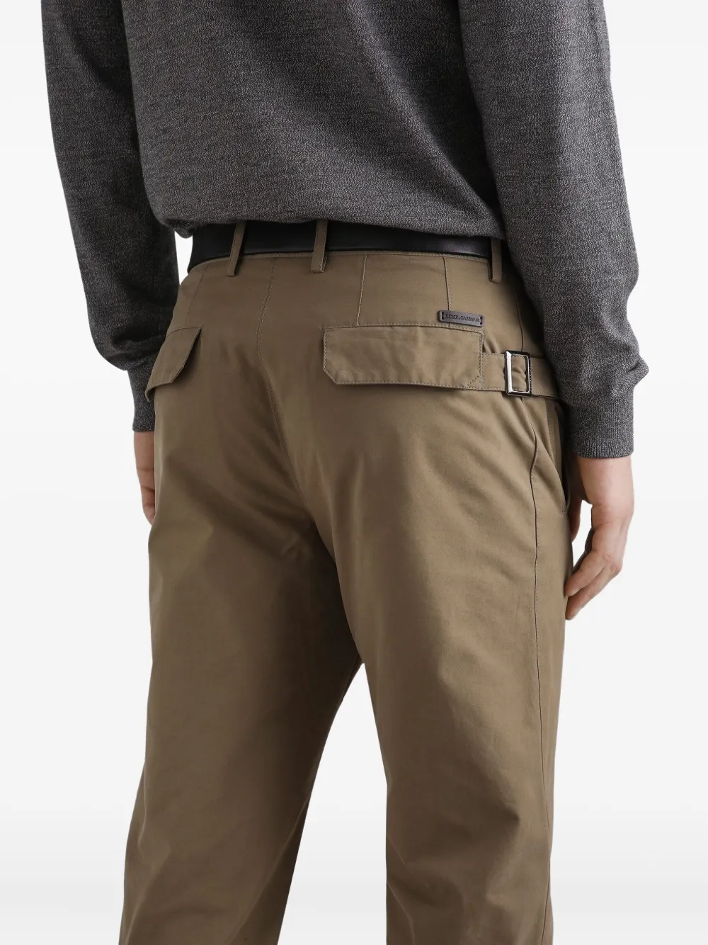 Dolce & Gabbana Katoenen broek met zijbandjes Bruin