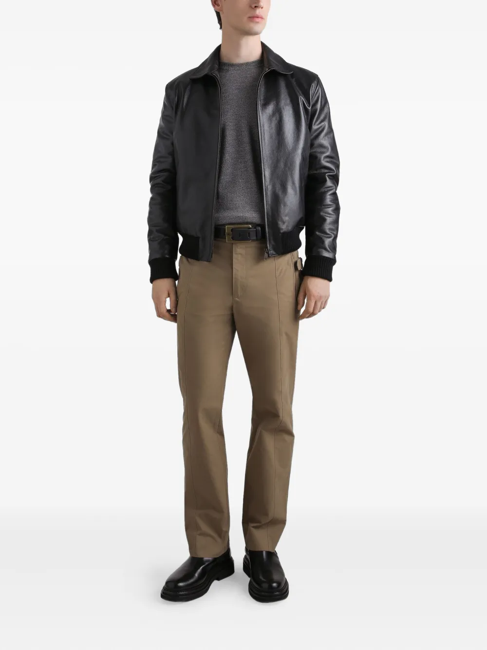 Dolce & Gabbana Katoenen broek met zijbandjes Bruin