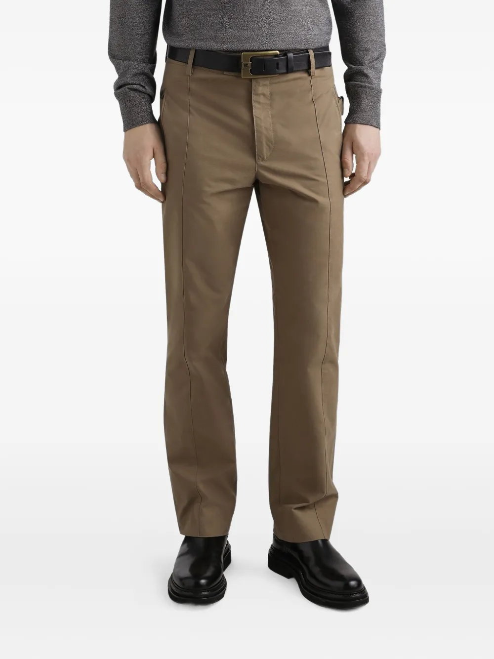 Dolce & Gabbana Katoenen broek met zijbandjes Bruin