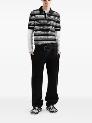 DOLCE&GABBANA DGロゴ入り センタープレス カジュアルパンツ Dolce & Gabbana センタープレス パンツ | ブラック | FARFETCH JP