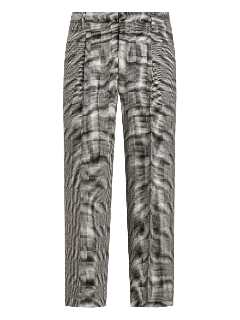 Dolce & Gabbana Geruite broek met geplooid detail Grijs