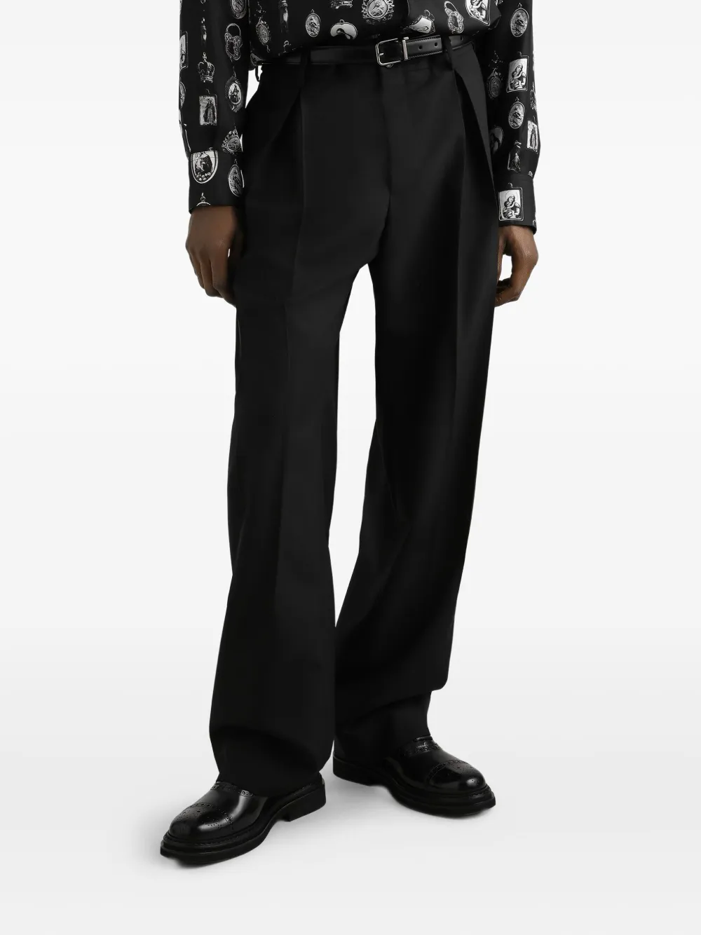Dolce & Gabbana Broek met geplooid detail Zwart