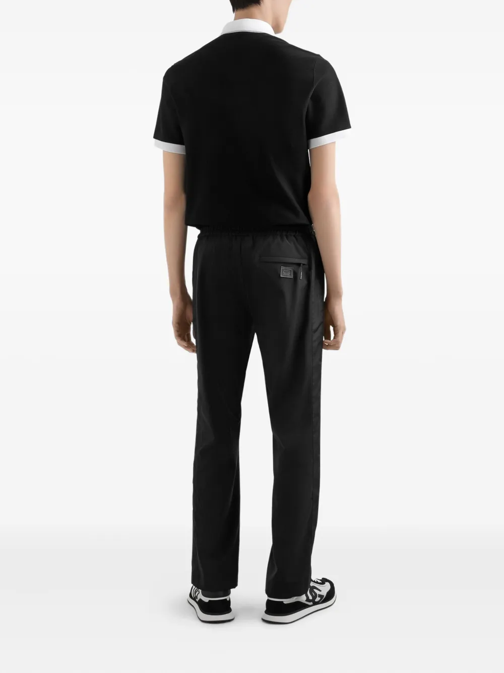 Dolce & Gabbana Straight broek met trekkoord Zwart