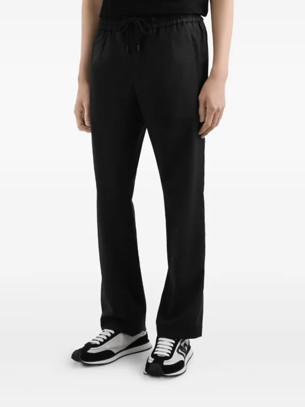 Dolce & Gabbana Drawstring straight-leg Trousers | Black | FARFETCH JO