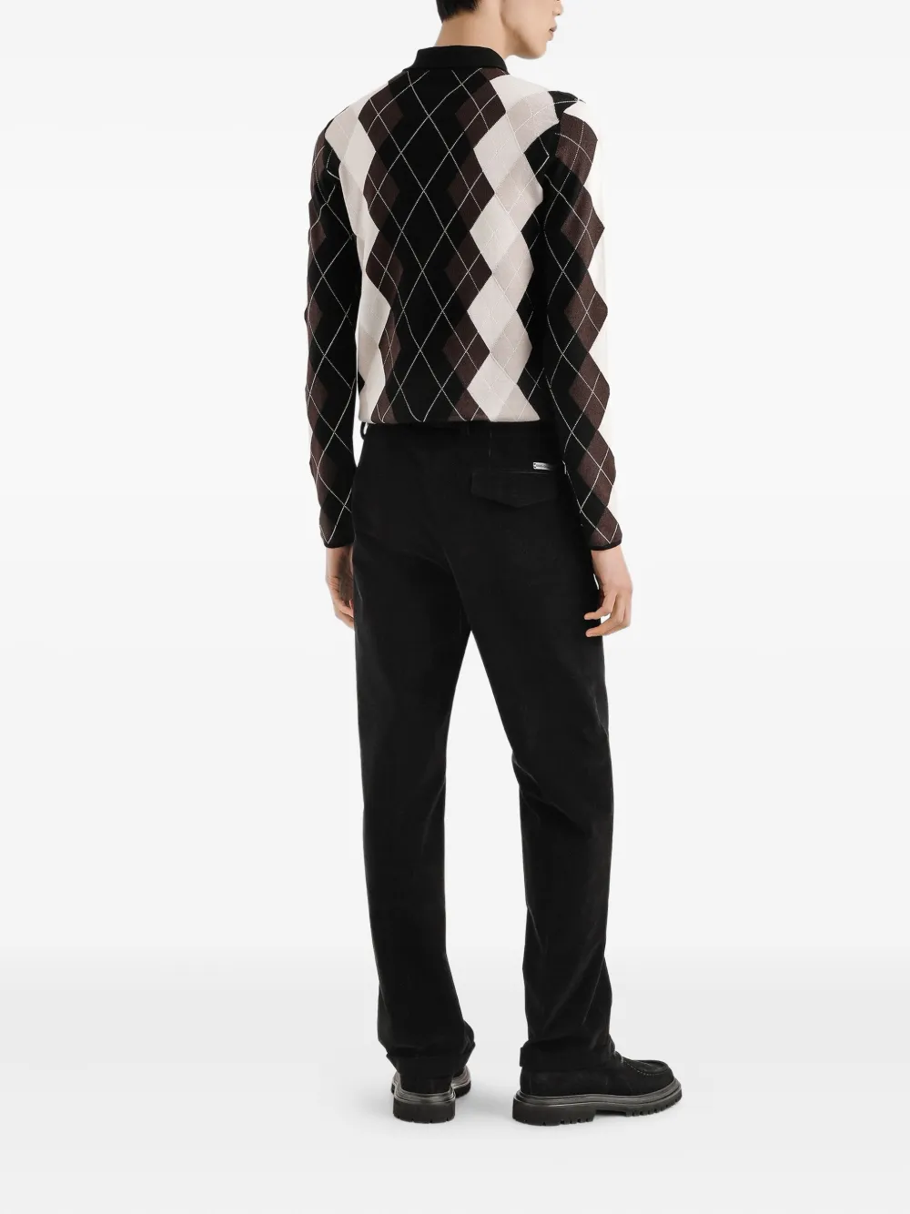 Dolce & Gabbana Ribfluwelen broek Zwart