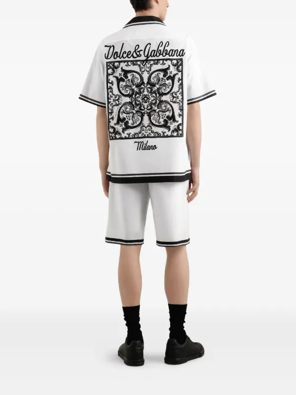 Dolce & Gabbana マヨリカプリント ショートパンツ | ホワイト