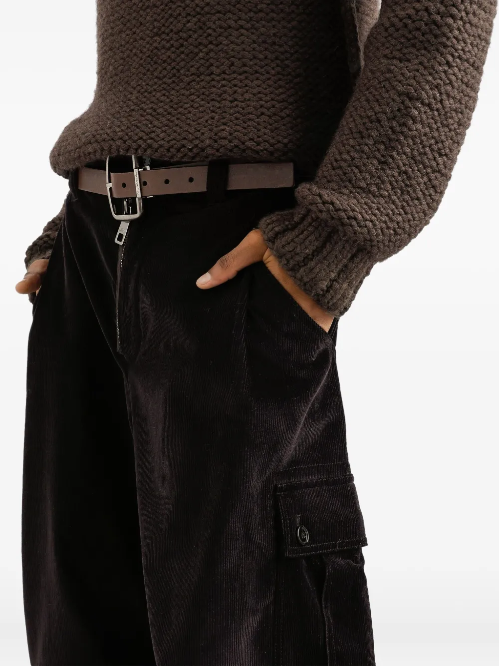 Dolce & Gabbana Ribfluwelen broek Bruin